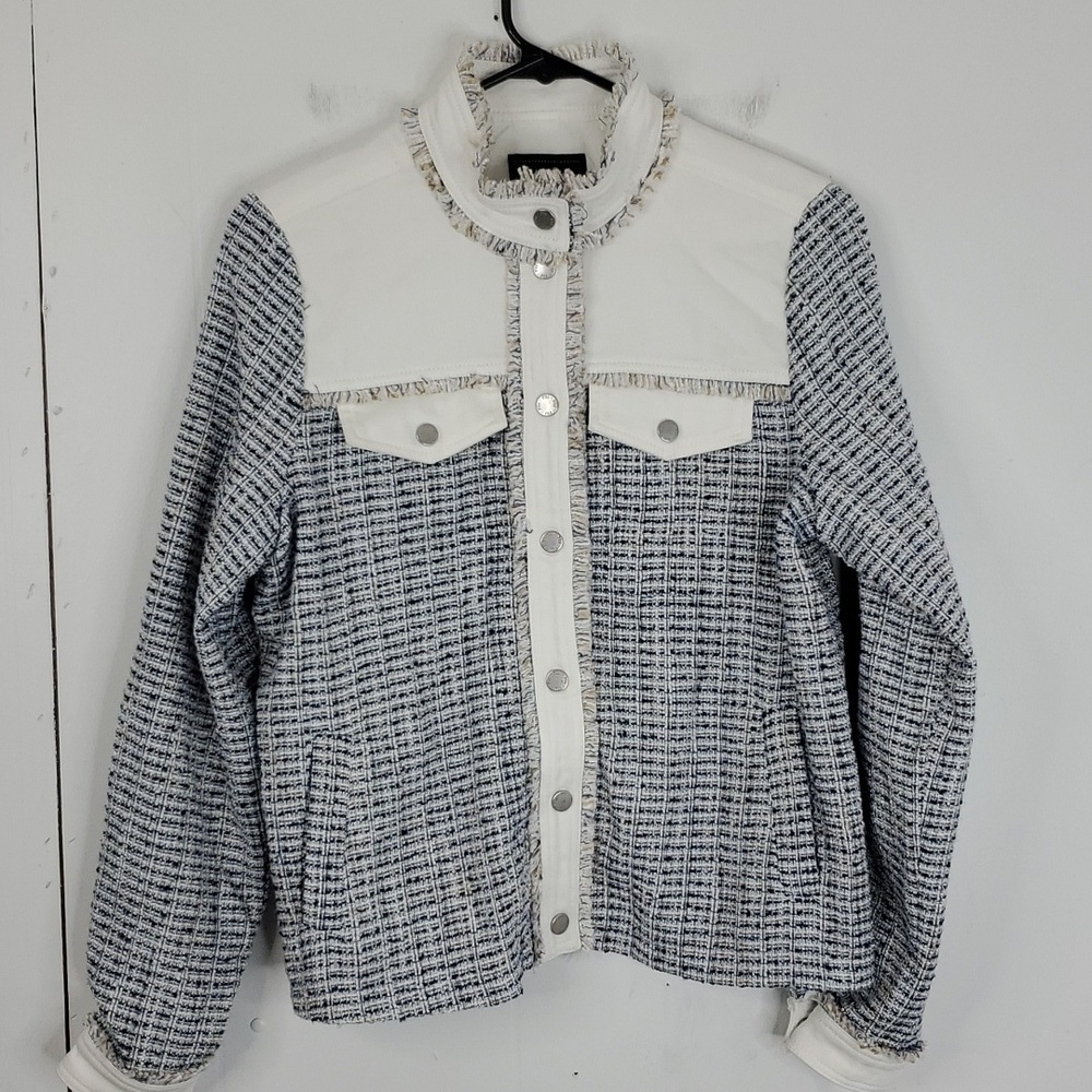 FDJ Margot Mixed Media Jacket Western Edwardian Twee Fringe Tweed Womens XS